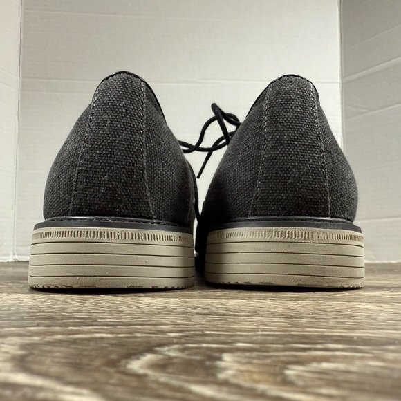 Izod Mens Shoe 8M Gray Lace-Up Dressy Canvas Memory Foam Bruce Preppy Minimalist - Picture 2 of 8